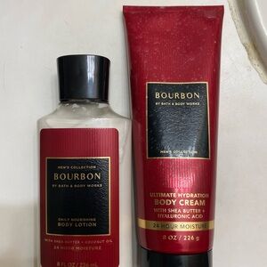 Bath & Body Works Bourbon Lotion and Cream Duo